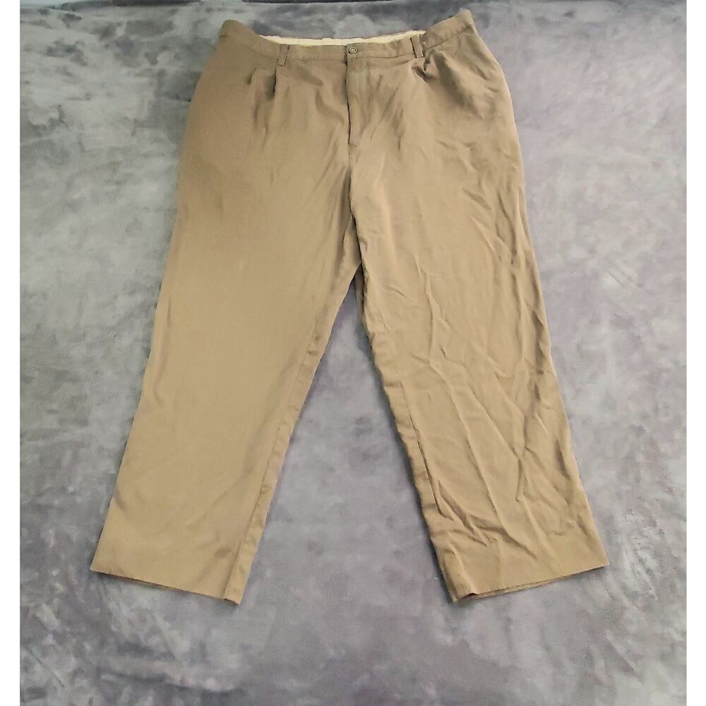 Tommy Bahama Sz 48x32 Brown Silk Rayon Dress Pants Pleated C5-16